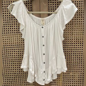 Free People off the shoulder white top